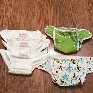 Thirsties size one covers and Imse vimse inserts